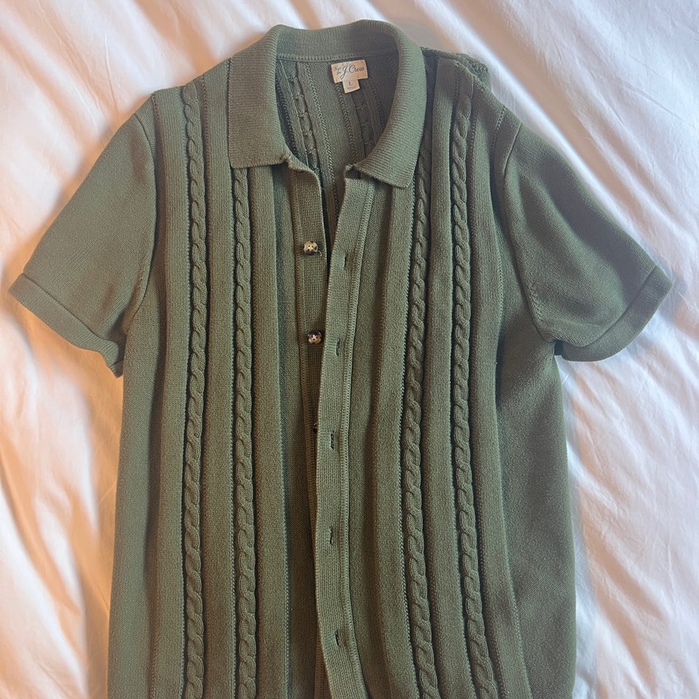 J. Crew Olive Knit Cardigan